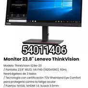 !!!Monitor 23.8" Lenovo ThinkVision Nuevo y sellado en su caja. Modelo: ThinkVision S24e-20!!! - Img 45627529