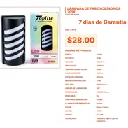 Lámpara LED Cilíndrica para Pared: 20W con Ángulo de 120° Calidad Real VPT# -0420 - Img 55424410