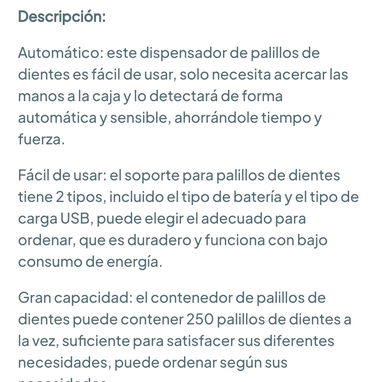 Caja de palillos de dientes inteligente 🌐 - 4/6