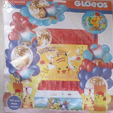 Set decorativo 100 pcs Paw Patrol, Safari,  Dragon Ball, Pikachu , Set decorativo 100 pcs Avenger - 2/5
