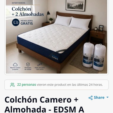 Venta de colchones d alta calidad y extremo confort. Interesados escribir al 56734610 - Img 122973584