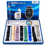 Reloj Smartwatch D200 Ultra 3. Combo 11 en 1 (incluye 8 correas y audífonos) - Img 58467175