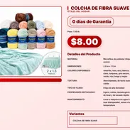 COLCHA DE FIBRA SUAVE . - Img 57556406