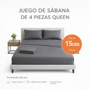 SÁBANAS DE 4 PIEZAS QUEEN - Img 55790334