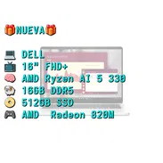 LAPTOP 🎁NUEVA🎁📦CAJA, DELL (DC14255), 16" FHD+, AMD Ryzen AI 5 330, 16GB DDR5, Radeon 820M, 512GB SSD - Img 55707016