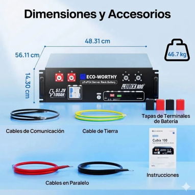 BATERÍA ECO-WORTHY – 5 kWh - 4/6