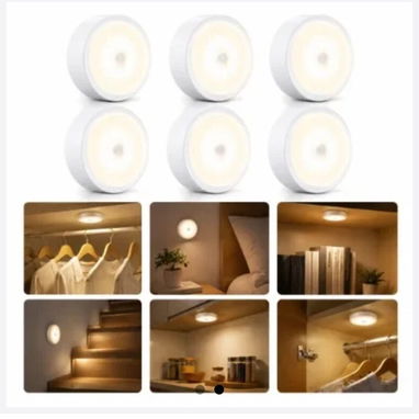SET DE 6 LÁMPARAS CIRCULARES CON SENSOR DE MOVIMIENTO - 2/5