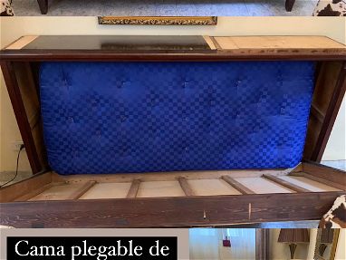 Se vende cama plegable de madera muy buena con colchón incluido - Img main-image