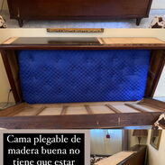 Se vende cama plegable de madera muy buena con colchón incluido - Img 45537870