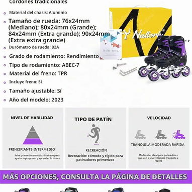 Patines de Poliuretano Nattork New originales #38-41 - 4/5