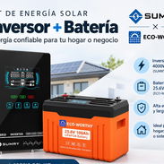 Kit solar inversor Sumry 4kw+ batería Ecoworty 25 x 100 - Img 58336302