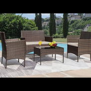 Muebles para terrazas y exteriores cuatro plazas color Carmelita nuevos en caja importados - Img 52259774