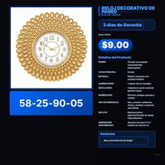 RELOJ DECORATIVO DE PARED VPT -0115 - Img 57903495