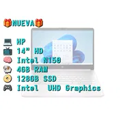 LAPTOP 🎁NUEVA🎁📦CAJA, HP (14-dq6014dx), 14" HD Antireflejo, Intel N150, 4GB RAM, 128GB SSD, 10Horas - Img 55619222