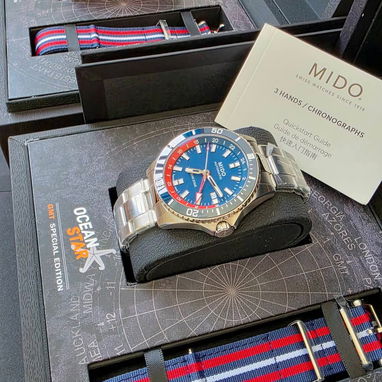 🔥 ¡ estreno ! 🔥mido ocean star gmt automático swiss made, función gmt, cristal zafiro, bisel de cerámica - Img 120989608