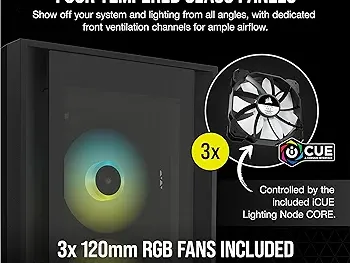 Corsair iCUE 5000X RGB - Gabinete inteligente ATX semitorre para PC con vidrio templado, color negro Esta Nuevesito - Img 65757369