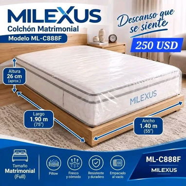 Colchones originales nuevos disponibles para el konfor del hogar con maxima 21calidad y garantía transporte incluído.. - 9/9