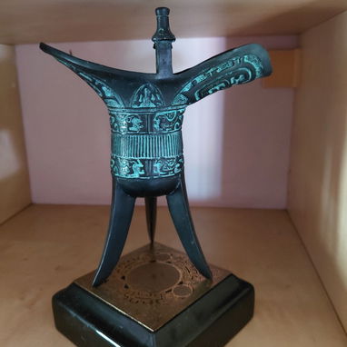 Recipiente de vino Fuxin de bronce. - 3/3
