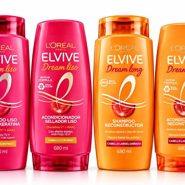 Espuma moldeadora, crema de peinar y set de shampoo elvive. Lisa - 2/10