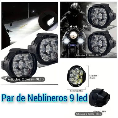 Par de neblineros 9 LED 12 v - Img 121616059