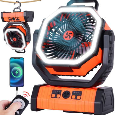 3 EN 1- VENTILADOR - LAMPARA - POWERBANK - MODELO F6 - RECARGABLE - 20 000mAh - - Img 126386504