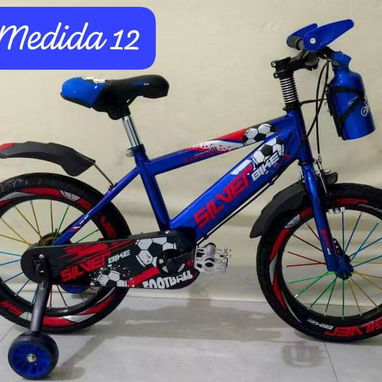 Bicicletas medida 12 varios colores y mismo modelo con su pomo d agua para niñas y niños de 2 a 4 años nuevas en su caja - 4/5