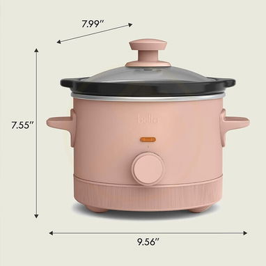 Olla de cocción lenta Bella de 1.4 litros Control manual de 3 niveles, recipiente de cerámica antiadherente (TP) 43 USD - 5/8
