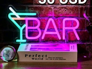 Cartel lumínico de luz led BAR ideal para bar cafetería o restaurante - Img main-image-45878277