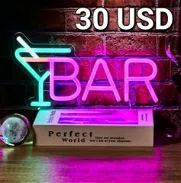 Cartel lumínico de luz led BAR ideal para bar cafetería o restaurante - Img 45878277