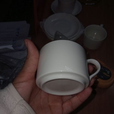 Tazas 4 Piezas Con Organizador Cerámica Acero, Set 4 Tazas Organizador Blanco Cerámica 30cm Altura VPT# - 8/10