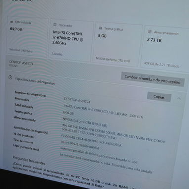 Vendo laptop Asus ROG G752VS de uso. 64 GB RAM 2.5 TB SSD CORE I7 8GB NVIDIA 1070 17 pulgadas - Img 114699876