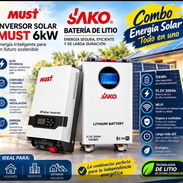 *KIT SOLAR:* 6 KW ⚡*INVERSOR:* MUST 6KW 🔋*BATERIA:* SAKO 15KWH| 51.2V |300AH 🔥*REBAJA. OFERTA ESPECIAL🎁* - Img 58226257