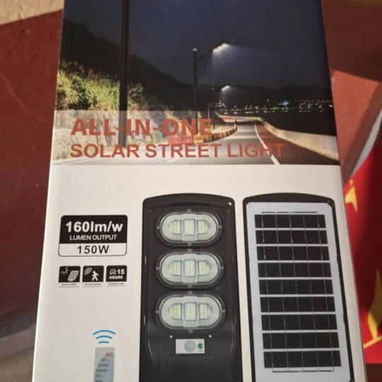 Lampara LED Solar de Alta Intensidad con panel Cod:Alofoke - 5/9