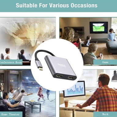 Adaptador USB-C a Dual HDMI Selore&S-Global (4K@60Hz) | videojuegoshabana.com - Img 122083080