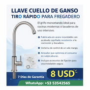 Llave Cuello De Ganso / Tiro Rápido Para Fregadero - Img 56065974