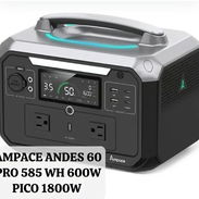 Estación de Energía Portátil AMPACE Andes 600 Pro | 584Wh - 600W (Pico 1800W) Potencia Extrema: Entrega constante de 600 - Img 56901270