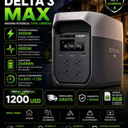 ECOFLOW DELTA 3 MAX ,2400 W, Pico 4800 W ,Capacidad 2048 Wh , Carga Ultrarrapida de 0 a 80% ~1.13h + Oferta de 8GB de Da - Img 55383741