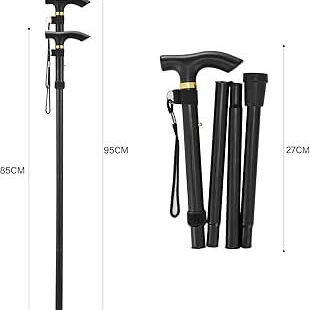 Bastón Plegable Ajustable, Baston Retractil Fácil de Llevar y Transportar para Caminar Ajustable y Plegable - Img 116565741