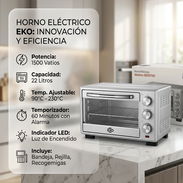 Horno Eléctrico 22L EKO 1500W $160 | Envío Gratis + Factura y Garantía | ¡Cocina sin complicaciones en casa! - Img 57717006