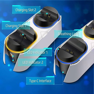🍒Estación de Carga Dual para Controles DualSense 🍒 - 5/6