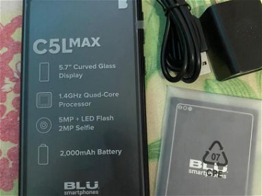 Vendo BLU C5LMax,5.7" Display, 1.4GHz  Processor 16GB Memoria,  2GB RAM, 5MP camara en 75 Usd o al cambio actual cup - Img 65497233