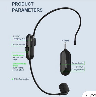 Micrófono Profesional de auriculares inalámbricos 2.4G - Img 88660533