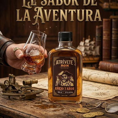 Cajas de petaca Ron Añejo 7 Atrévete - 2/2