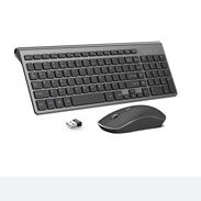 JOYACCESS Teclado y Mouse Inalámbricos 2.4G - Combo Ergonómico Delgado con Nano Receptor USB para PC, Laptop y Windows - Img 57593572