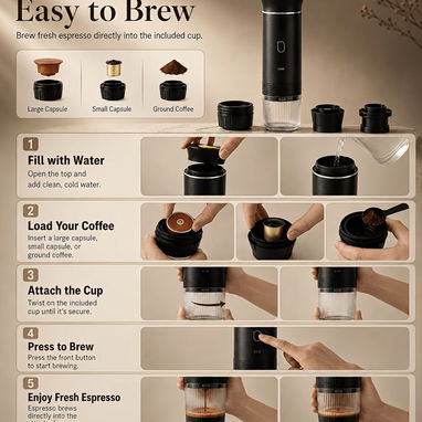 Cafetera Recargable portátil!! dile adiós al no poder hacer un rico café por culpa d la luz o el gas - Img 125365391