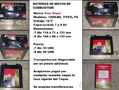 Batería de moto 7Ah-35USD y 9Ah-40USD - Img main-image-45840859