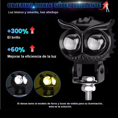 Pareja de neblineros de moto con forma de búho muy chulos tiran duro. - Img 102588592