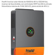 Kit solar inversor 110/220v con salida 10kw y batería 16kw - Img 54770257