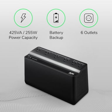 APC UPS 425VA – Respaldo de Batería con Protección de Sobrecarga y 6 Tomacorrientes - Img 123370530