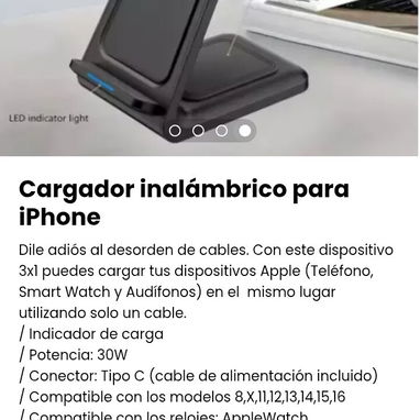 Cargador inalámbrico para iPhone. Nuevo - Img 105471526